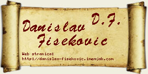 Danislav Fišeković vizit kartica
